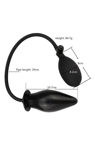 Inflatable Butt Plug - Black